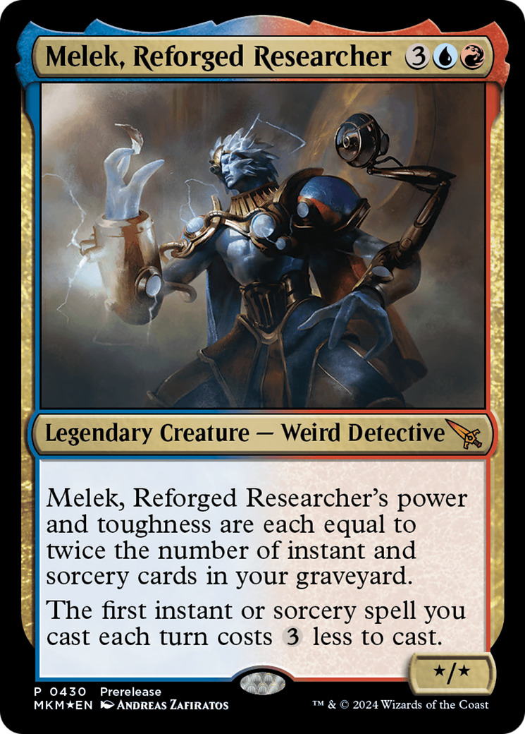 Melek, Reforged Researcher [Murders at Karlov Manor Prerelease Promos] | Gam3 Escape