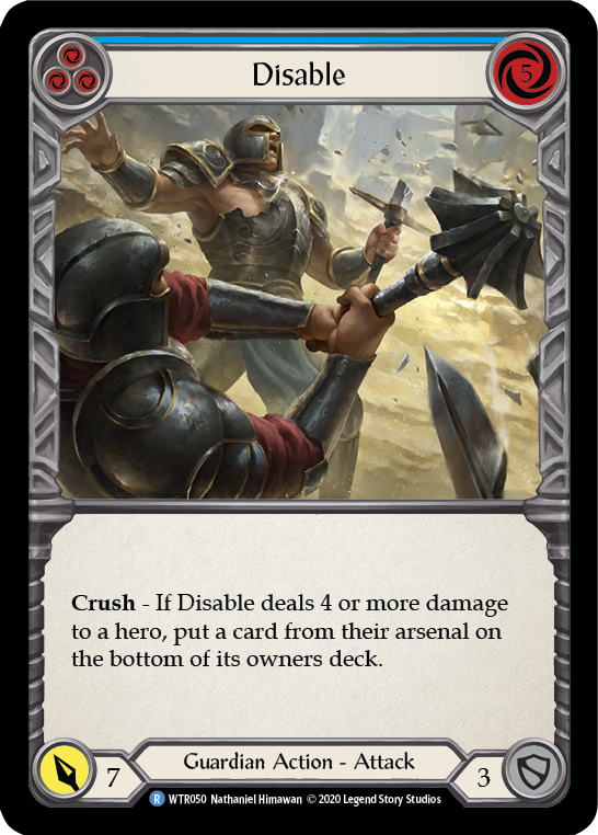 Disable (Blue) [U-WTR050] (Welcome to Rathe Unlimited)  Unlimited Rainbow Foil | Gam3 Escape