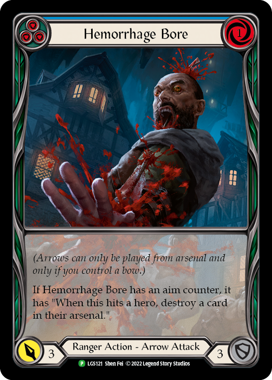 Hemorrhage Bore (Blue) [LGS121] (Promo)  Rainbow Foil | Gam3 Escape