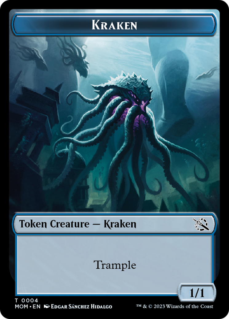 Monk // Kraken Double-Sided Token [March of the Machine Tokens] | Gam3 Escape