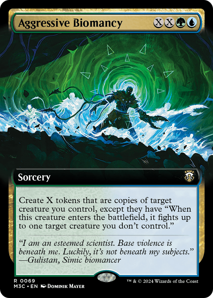 Aggressive Biomancy (Extended Art) (Ripple Foil) [Modern Horizons 3 Commander] | Gam3 Escape