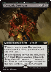 Demonic Covenant (Extended Art) [Duskmourn: House of Horror Commander] | Gam3 Escape