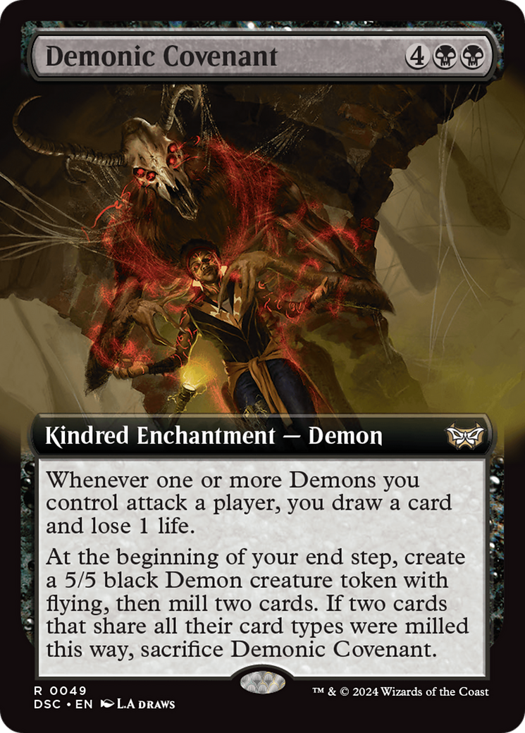 Demonic Covenant (Extended Art) [Duskmourn: House of Horror Commander] | Gam3 Escape