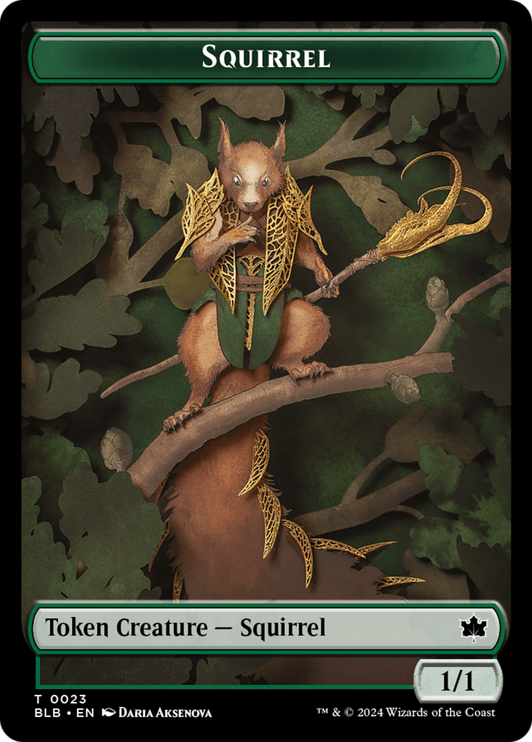 Squirrel // Starscape Cleric Double-Sided Token [Bloomburrow Tokens] | Gam3 Escape