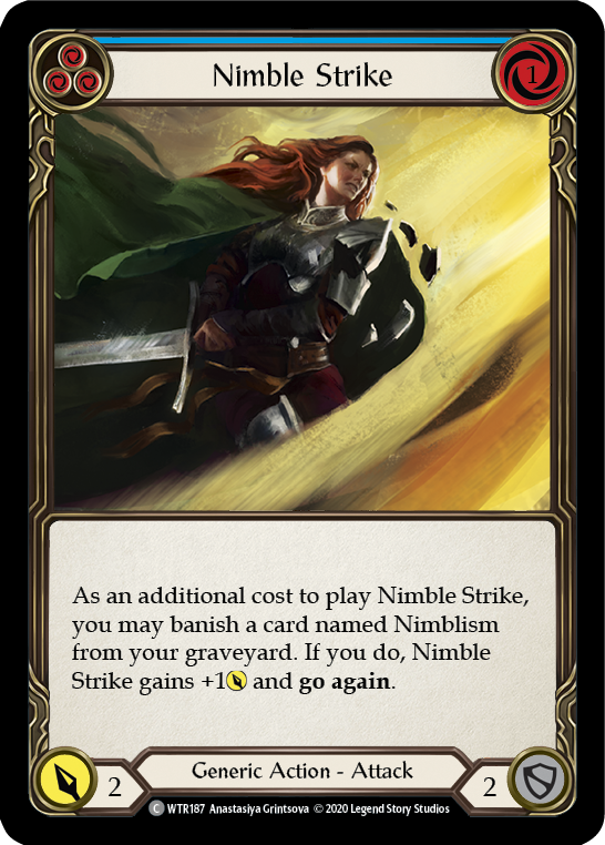 Nimble Strike (Blue) [U-WTR187] (Welcome to Rathe Unlimited)  Unlimited Rainbow Foil | Gam3 Escape