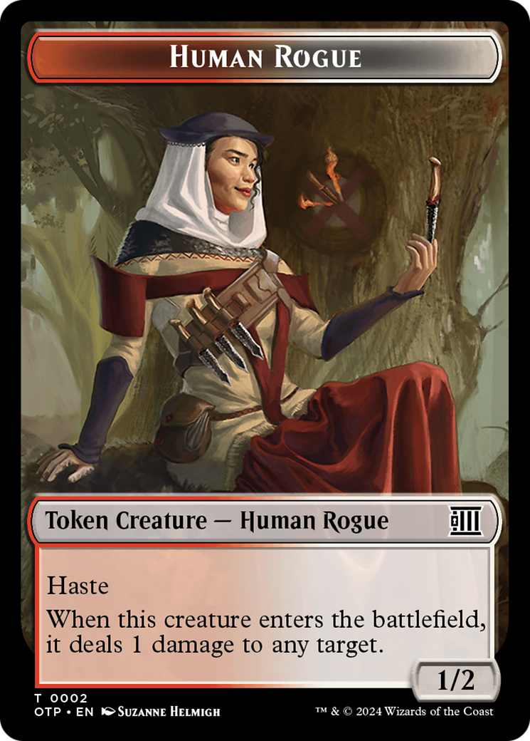 Human Rogue // Plot Double-Sided Token [Outlaws of Thunder Junction: Breaking News Tokens] | Gam3 Escape