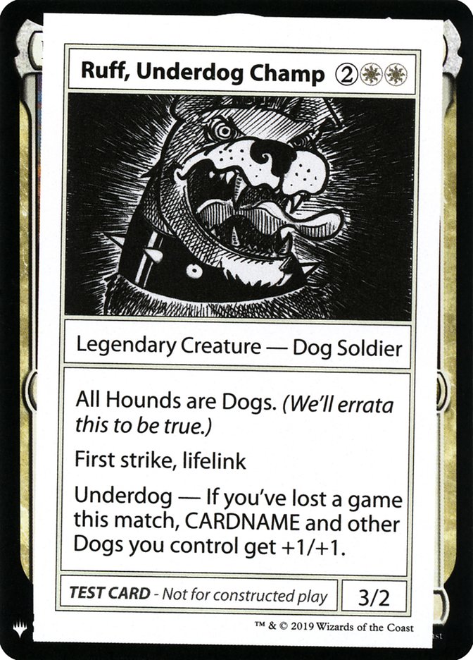 Ruff, Underdog Champ [Mystery Booster Playtest Cards] | Gam3 Escape