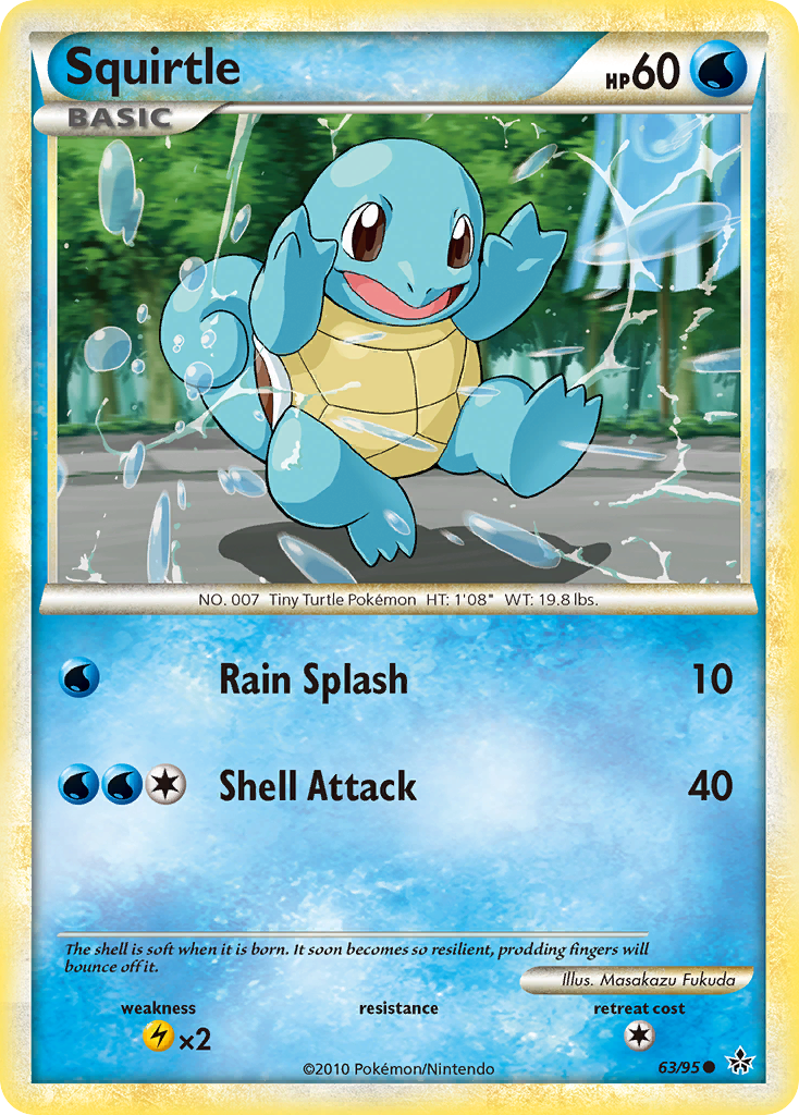 Squirtle (63/95) [HeartGold & SoulSilver: Unleashed] | Gam3 Escape