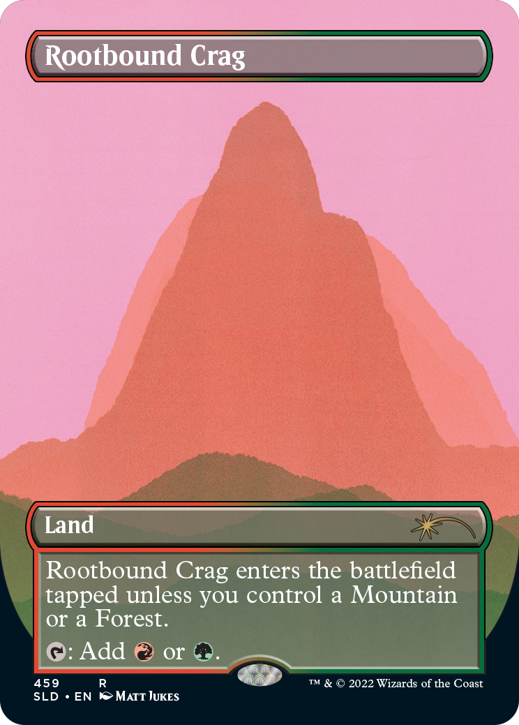 Rootbound Crag (Borderless) [Secret Lair Drop Series] | Gam3 Escape