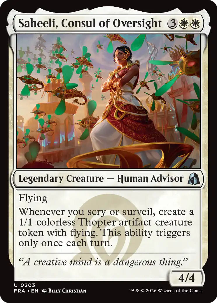 Saheeli, Consul of Oversight [Reality Fracture] | Gam3 Escape