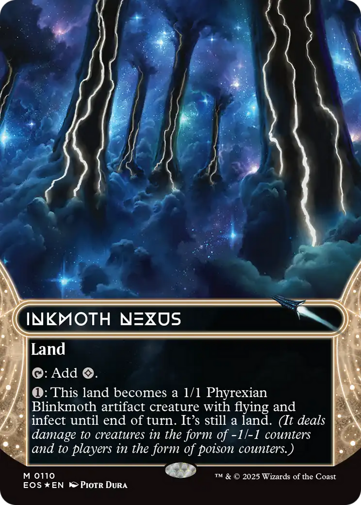 Inkmoth Nexus (0110) (Borderless) (Galaxy Foil) [Edge of Eternities: Stellar Sights] | Gam3 Escape