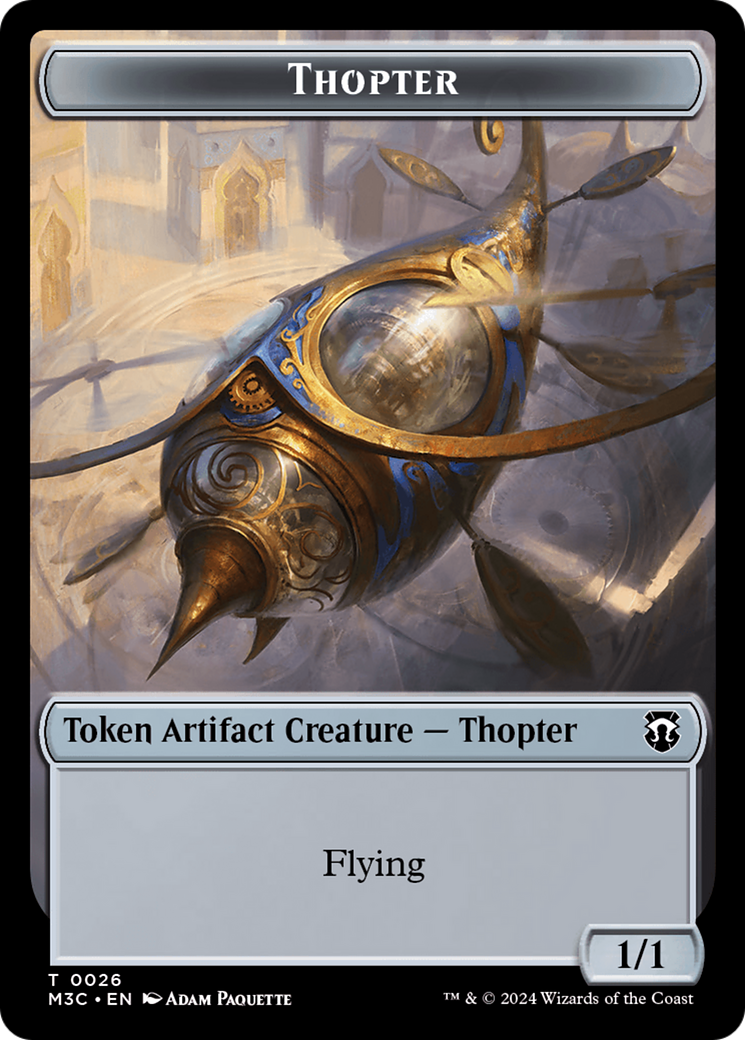 Aetherborn (Ripple Foil) // Thopter Double-Sided Token [Modern Horizons 3 Commander Tokens] | Gam3 Escape