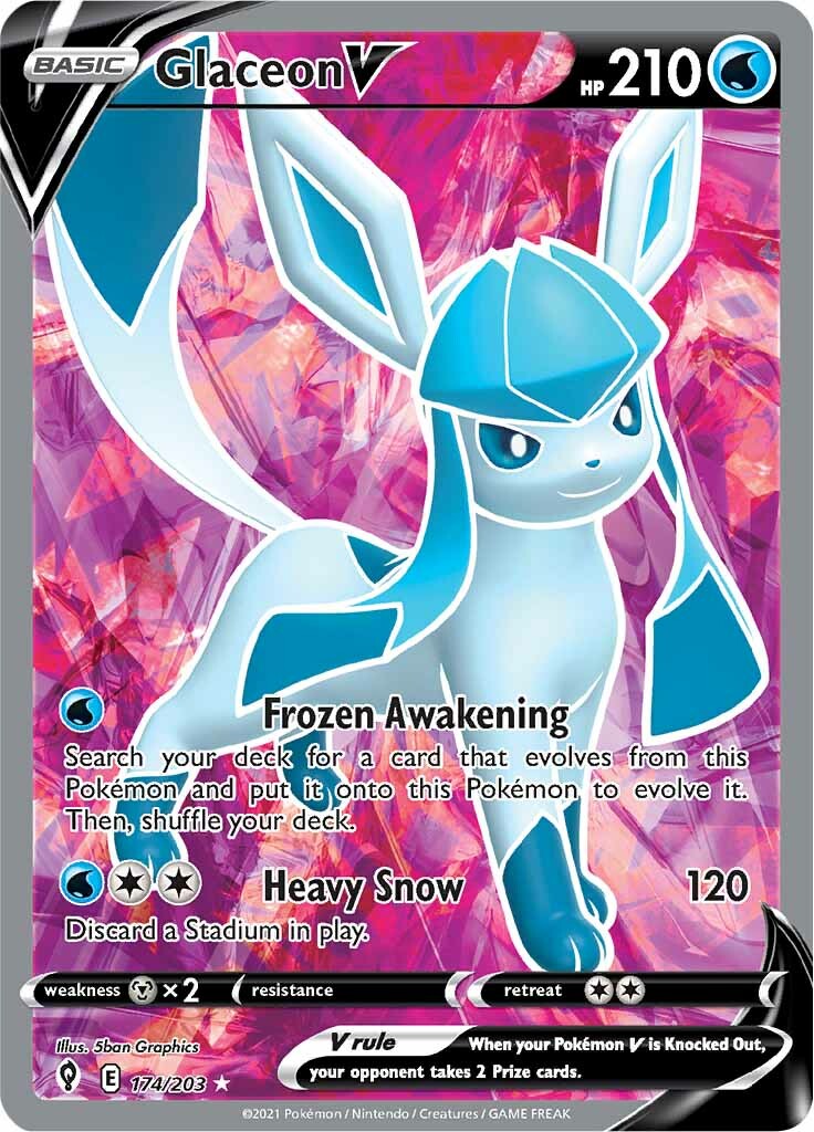 Glaceon V (174/203) [Sword & Shield: Evolving Skies] | Gam3 Escape