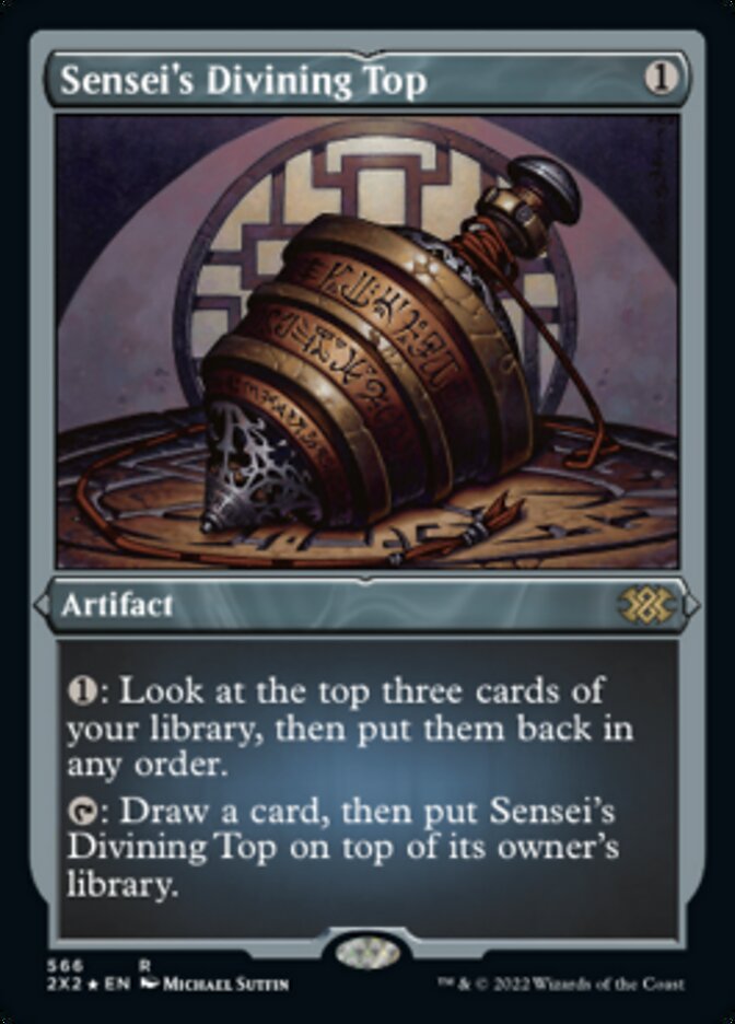 Sensei's Divining Top (Foil Etched) [Double Masters 2022] | Gam3 Escape