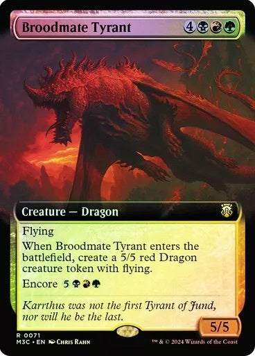 Broodmate Tyrant (Extended Art) (Ripple Foil) [Modern Horizons 3 Commander] | Gam3 Escape