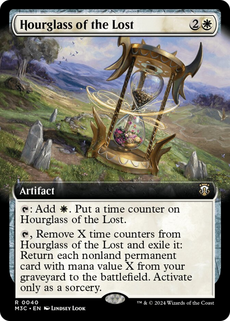 Hourglass of the Lost (Extended Art) (Ripple Foil) [Modern Horizons 3 Commander] | Gam3 Escape