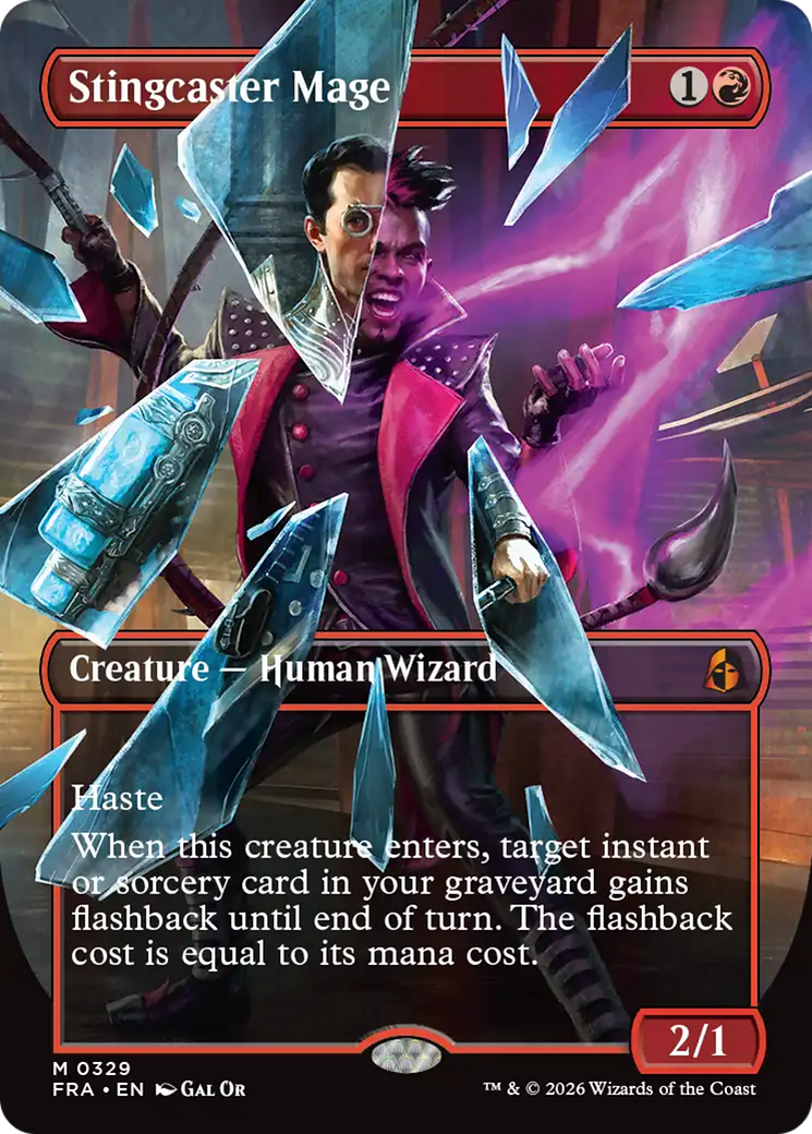 Stingcaster Mage (Borderless) [Reality Fracture] | Gam3 Escape