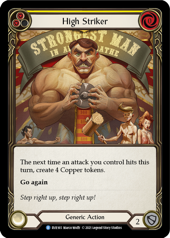 High Striker (Yellow) [EVR165] (Everfest)  1st Edition Rainbow Foil | Gam3 Escape
