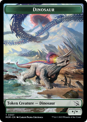 Warrior // Dinosaur Double-Sided Token [March of the Machine Tokens] | Gam3 Escape