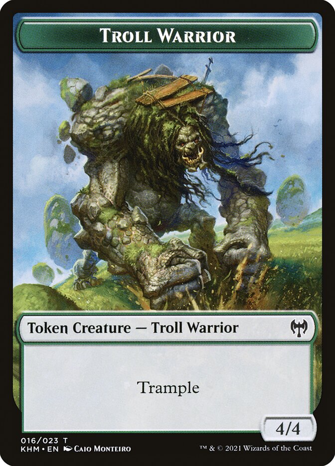 Human Warrior // Troll Warrior Double-Sided Token [Kaldheim Tokens] | Gam3 Escape