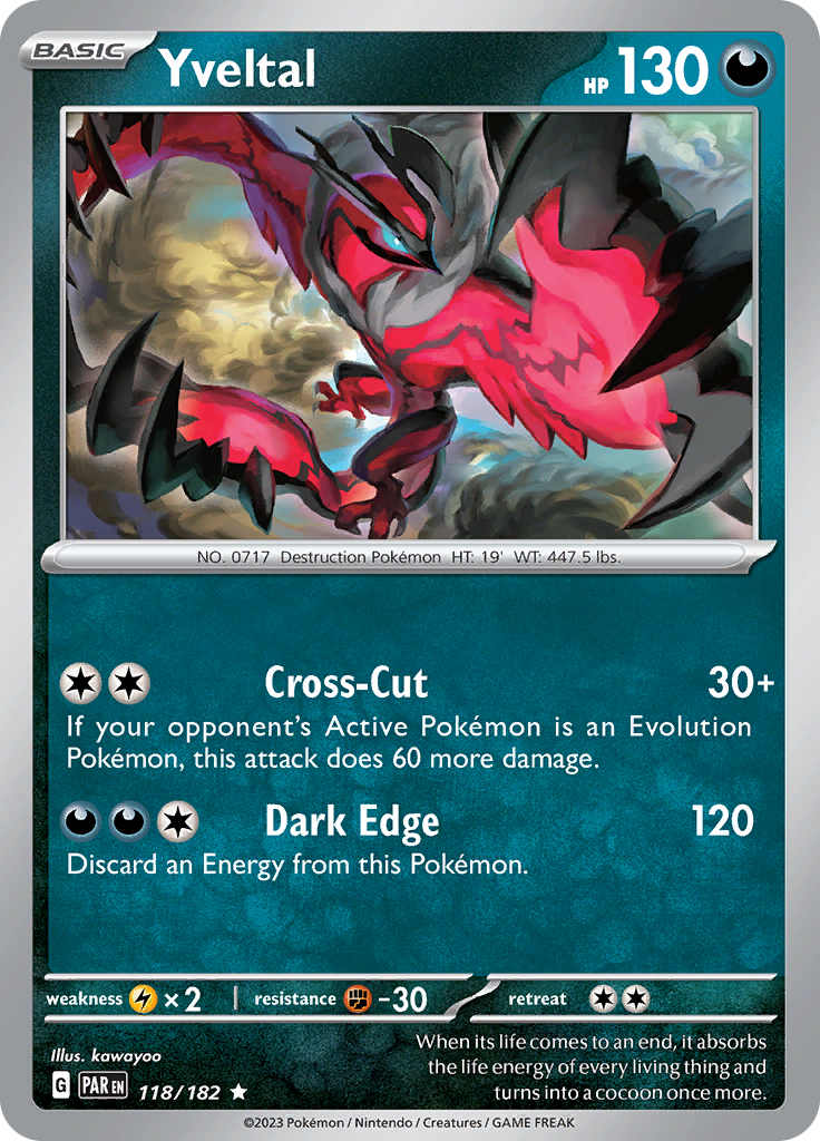 Yveltal (118/182) [Scarlet & Violet: Paradox Rift] | Gam3 Escape