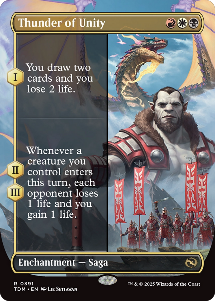 Thunder of Unity (Borderless) [Tarkir: Dragonstorm] | Gam3 Escape