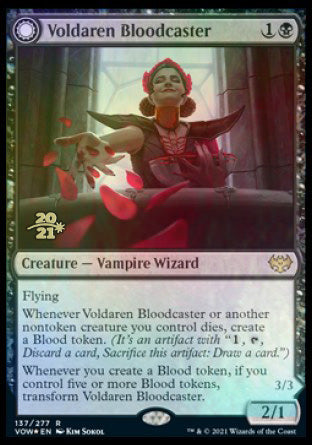 Voldaren Bloodcaster // Bloodbat Summoner [Innistrad: Crimson Vow Prerelease Promos] | Gam3 Escape