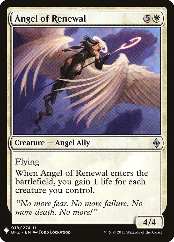 Angel of Renewal [Mystery Booster] | Gam3 Escape