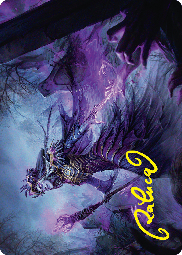 Zul Ashur, Lich Lord Art Card (10/54) (Gold-Stamped Signature) [Foundations Art Series] | Gam3 Escape