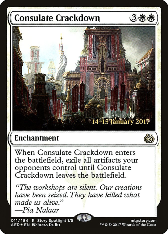 Consulate Crackdown [Aether Revolt Prerelease Promos] | Gam3 Escape