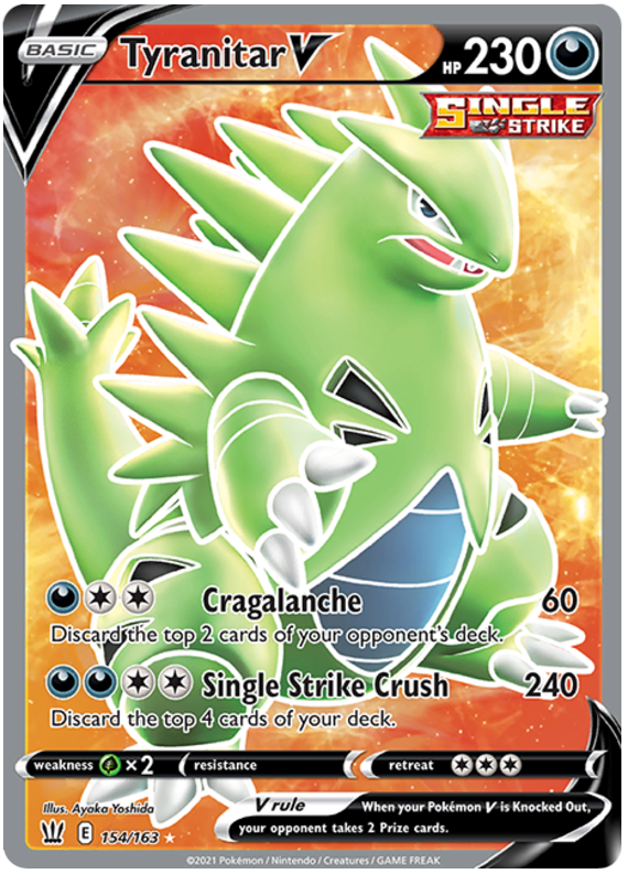 Tyranitar V (154/163) [Sword & Shield: Battle Styles] | Gam3 Escape