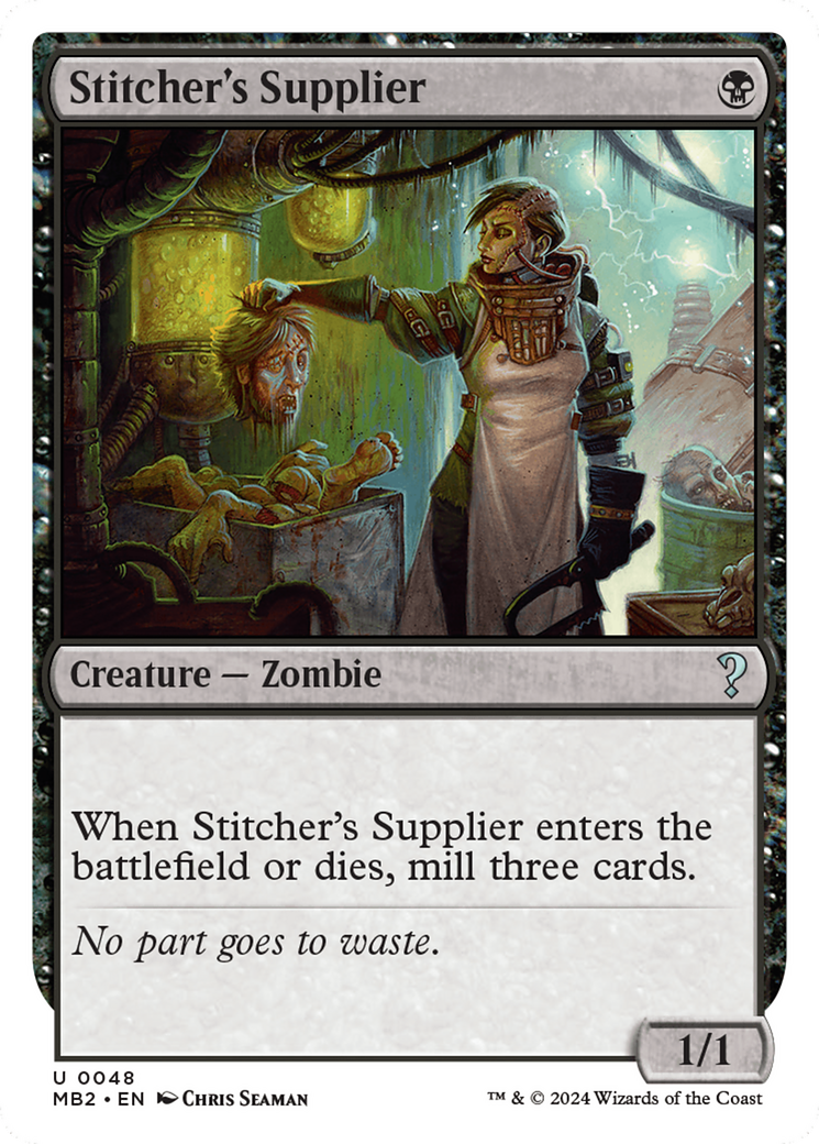 Stitcher's Supplier (White Border) [Mystery Booster 2] | Gam3 Escape