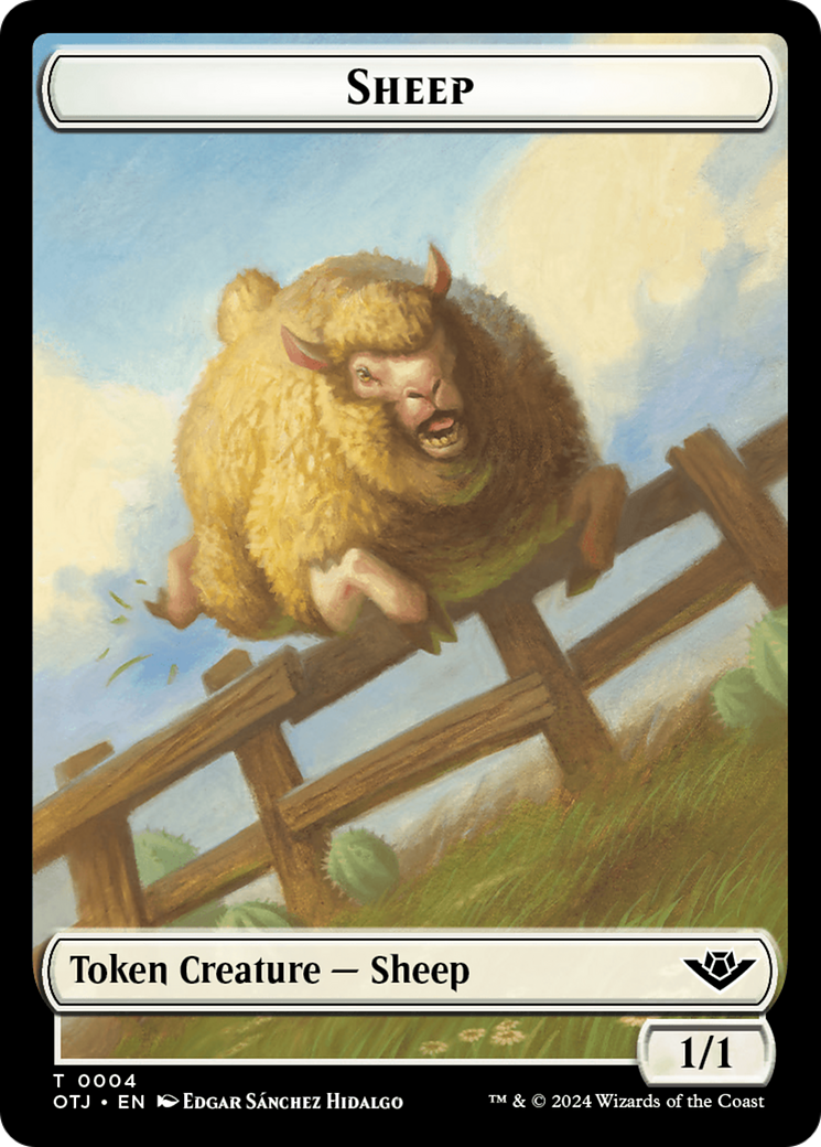 Treasure // Sheep Double-Sided Token [Outlaws of Thunder Junction Tokens] | Gam3 Escape