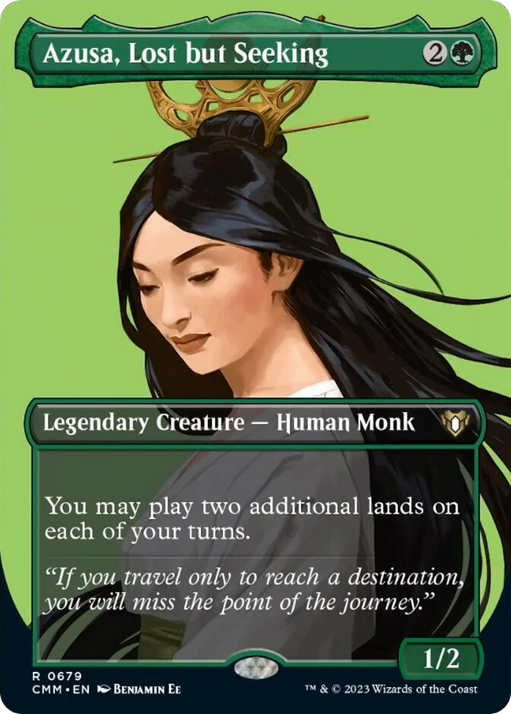 Azusa, Lost but Seeking (Borderless Profile) [Commander Masters] | Gam3 Escape