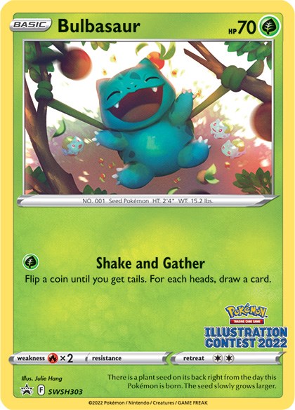 Bulbasaur (SWSH303) (Illustration Contest 2022) [Sword & Shield: Black Star Promos] | Gam3 Escape