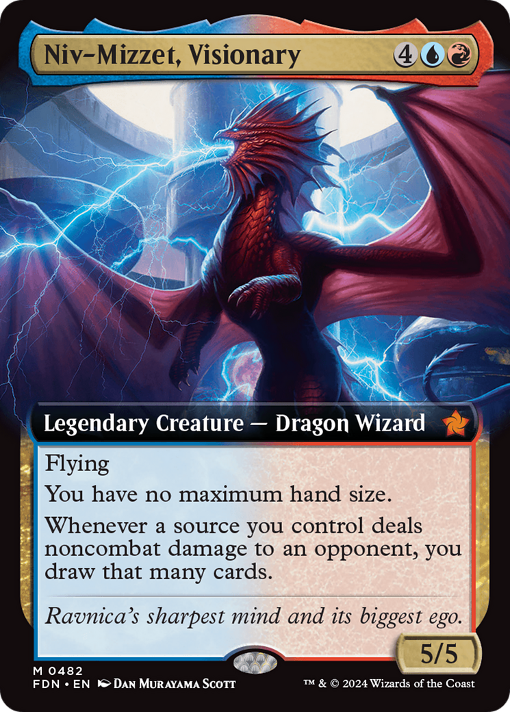 Niv-Mizzet, Visionary (Extended Art) [Foundations] | Gam3 Escape