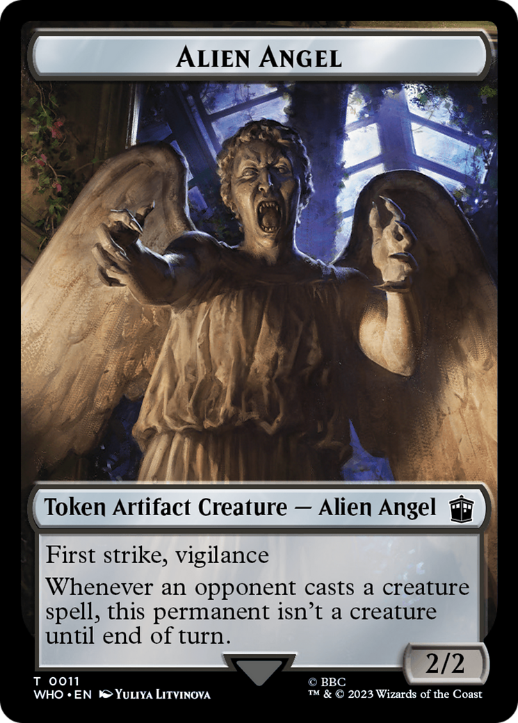 Alien Angel // Cyberman Double-Sided Token [Doctor Who Tokens] | Gam3 Escape