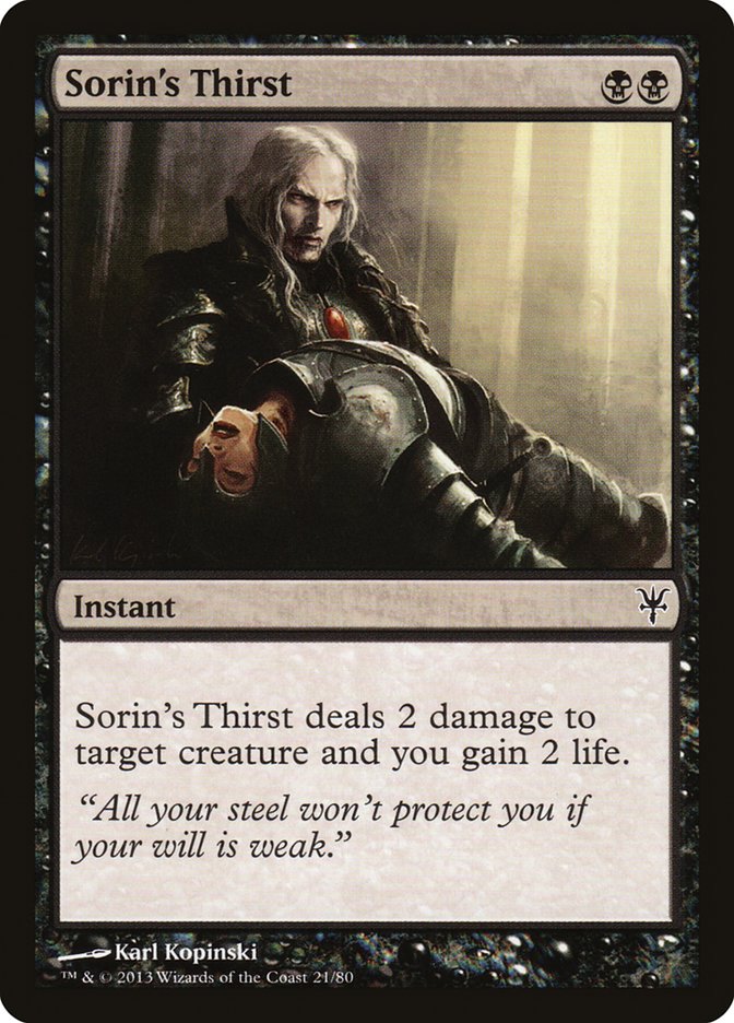 Sorin's Thirst [Duel Decks: Sorin vs. Tibalt] | Gam3 Escape