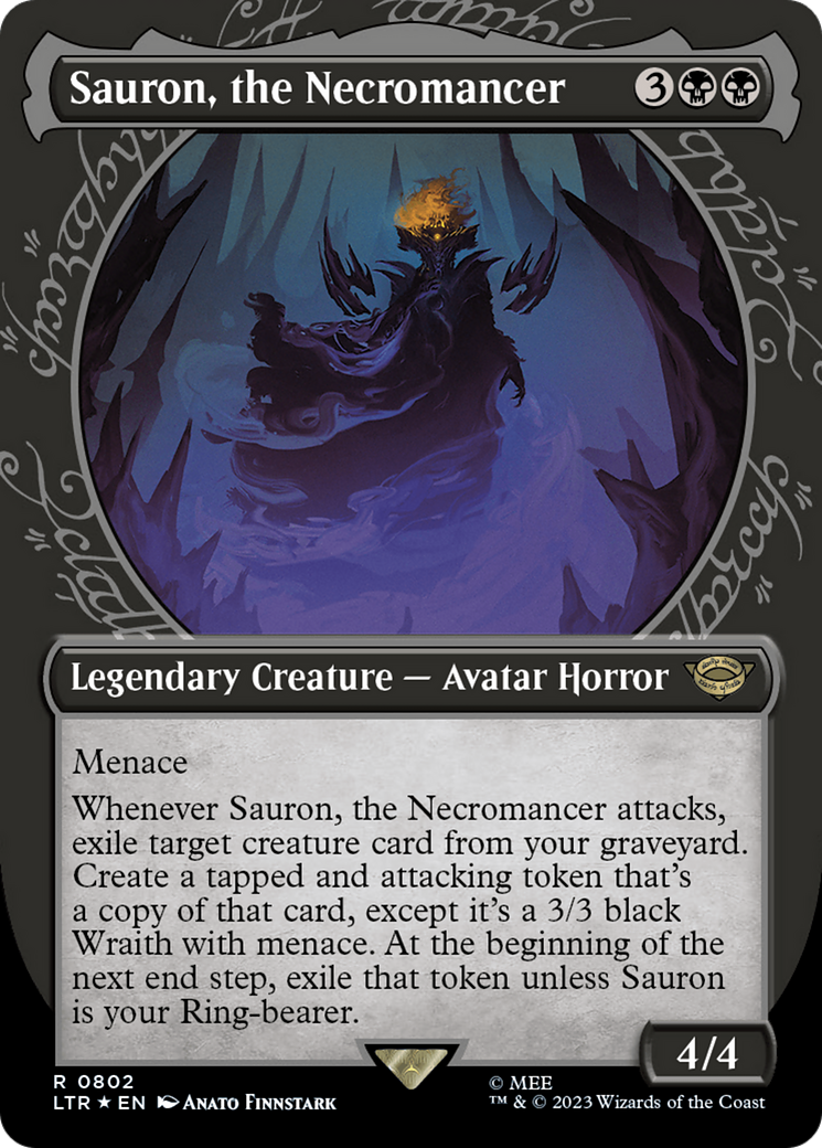 Sauron, the Necromancer (Showcase) (Surge Foil) [The Lord of the Rings: Tales of Middle-Earth] | Gam3 Escape