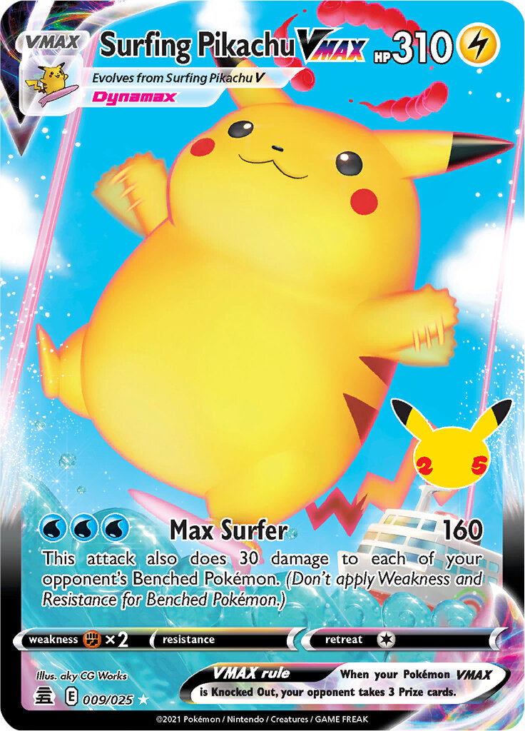 Surfing Pikachu VMAX (009/025) [Celebrations: 25th Anniversary] | Gam3 Escape