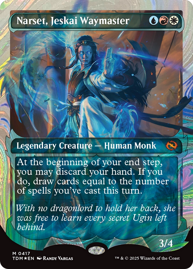 Narset, Jeskai Waymaster (Showcase) (Halo Foil) [Tarkir: Dragonstorm] | Gam3 Escape