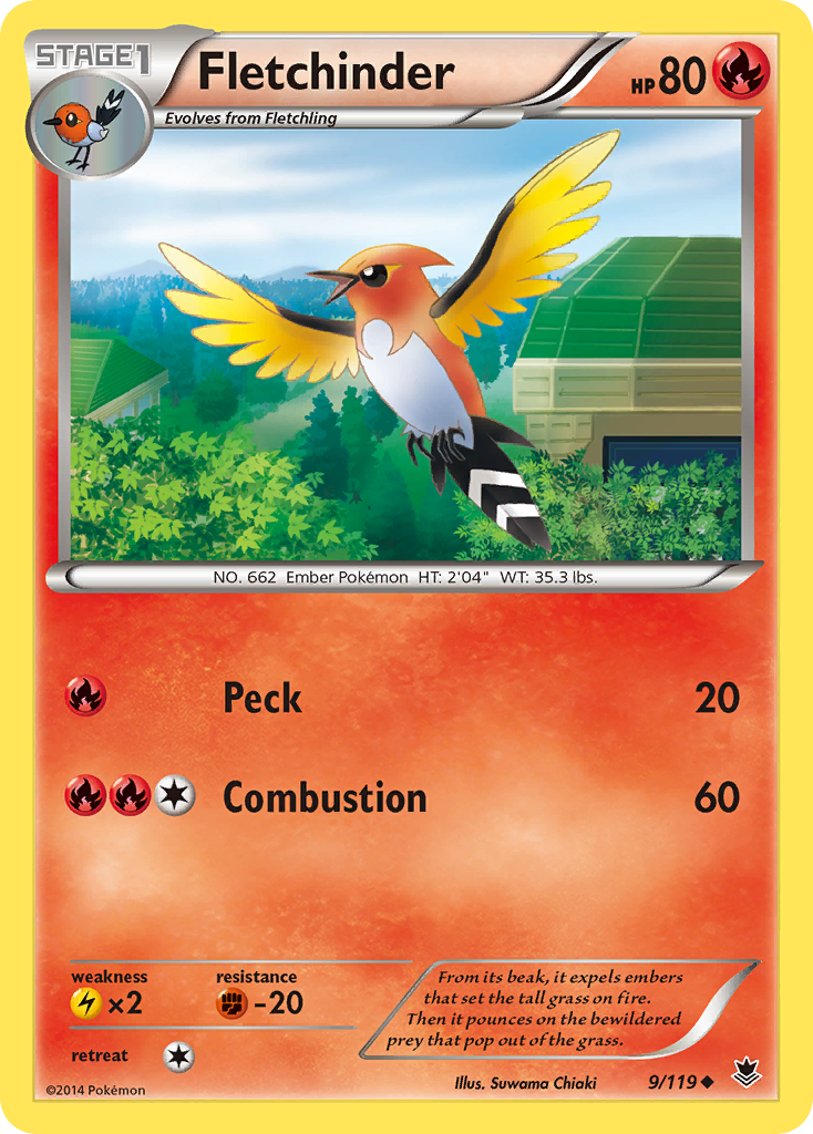 Fletchinder (9/119) [XY: Phantom Forces] | Gam3 Escape