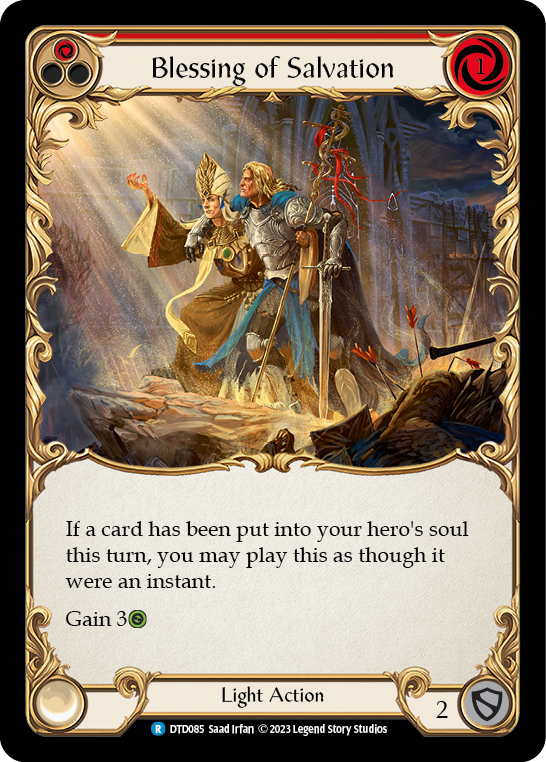 Blessing of Salvation (Red) [DTD085] (Dusk Till Dawn)  Rainbow Foil | Gam3 Escape