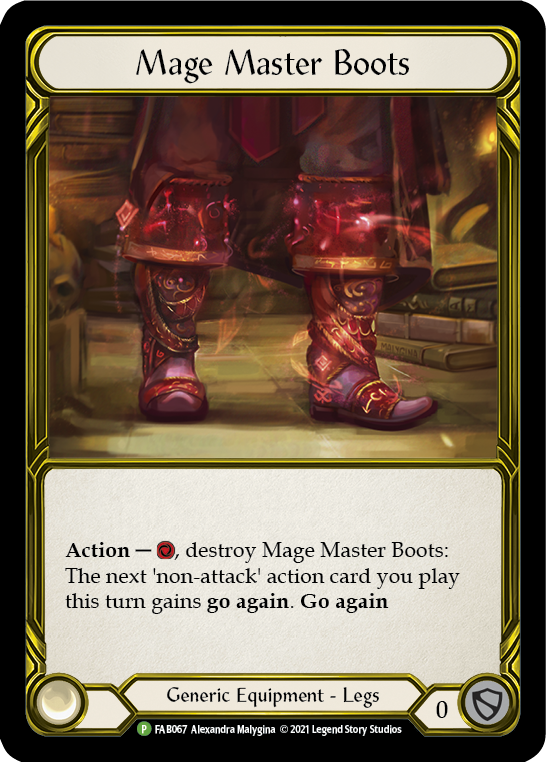 Mage Master Boots (Golden) [FAB067] (Promo)  Cold Foil | Gam3 Escape