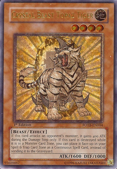 Crystal Beast Topaz Tiger [FOTB-EN004] Ultimate Rare | Gam3 Escape