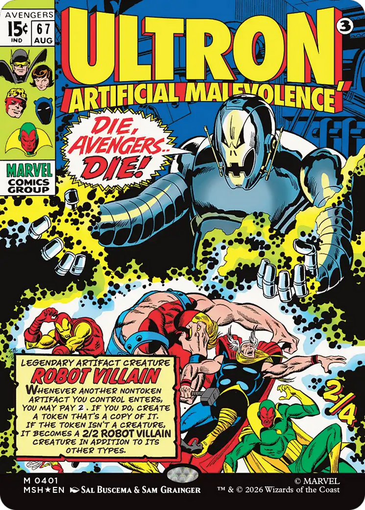 Ultron, Artificial Malevolence (Borderless) (0401) [Marvel Super Heroes] | Gam3 Escape