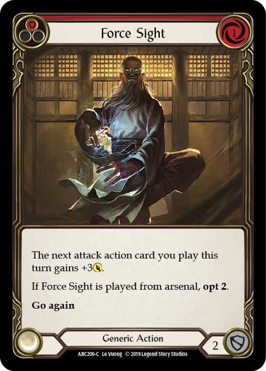 Force Sight (Red) [ARC206-C] (Arcane Rising)  1st Edition Rainbow Foil | Gam3 Escape
