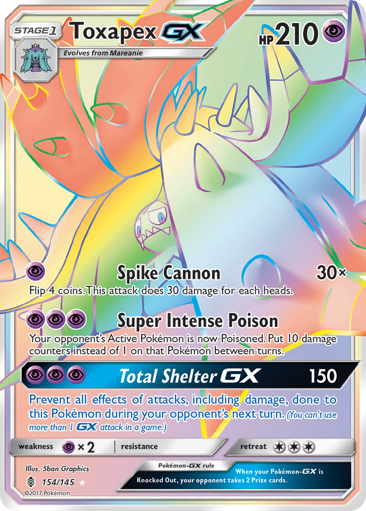 Toxapex GX (154/145) [Sun & Moon: Guardians Rising] | Gam3 Escape