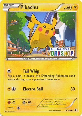 Pikachu (20/108) (Build A Bear Workshop Exclusive) [Miscellaneous Cards] | Gam3 Escape