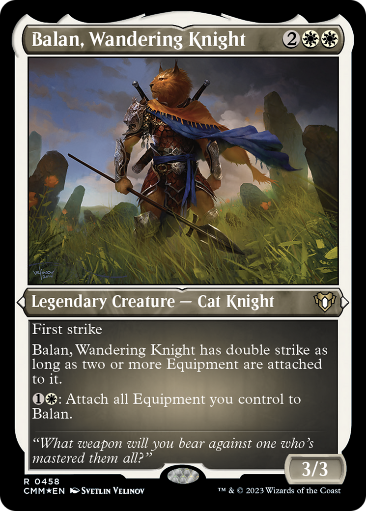 Balan, Wandering Knight (Foil Etched) [Commander Masters] | Gam3 Escape